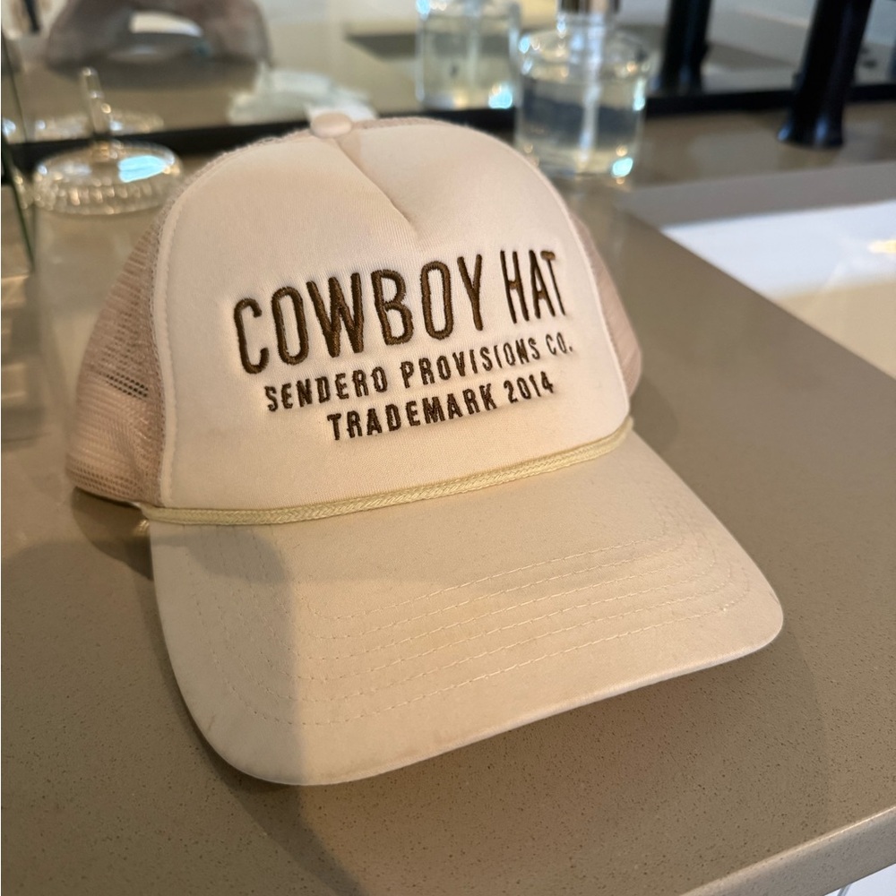 Free People Cream and Tan Cowboy Hat